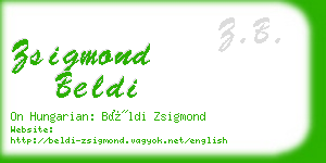 zsigmond beldi business card